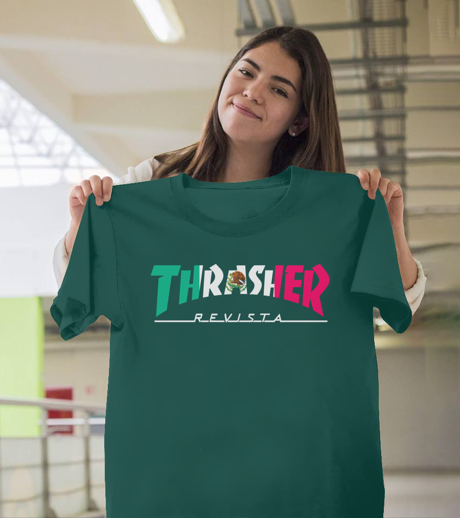 Thrasher Revista Mexican Flag Colors T-Shirt