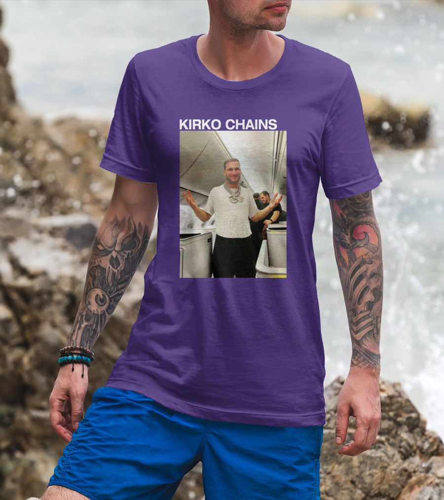 Kirko Chains Airplane Pose With Necklace T-Shirt