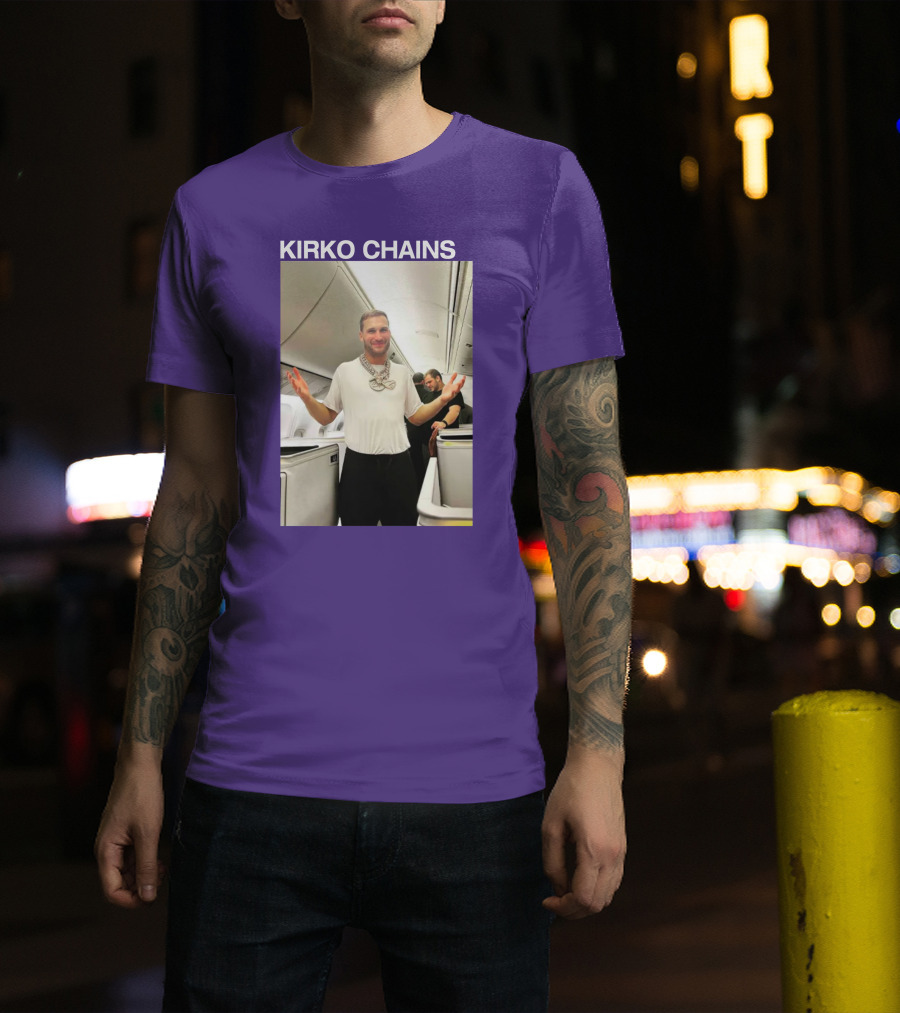 Kirko Chains Airplane Pose With Necklace T-Shirt