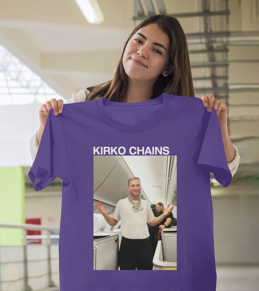 Kirko Chains Airplane Pose With Necklace T-Shirt