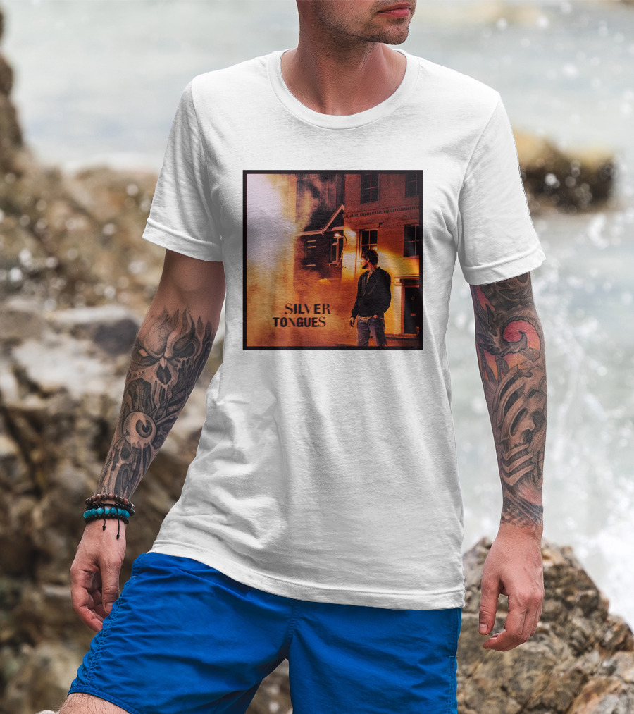 Silver Tongues Urban Night Scene T-Shirt