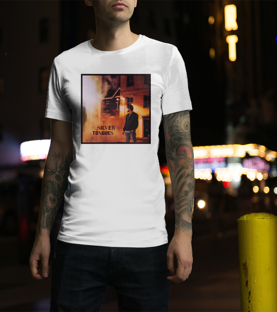 Silver Tongues Urban Night Scene T-Shirt