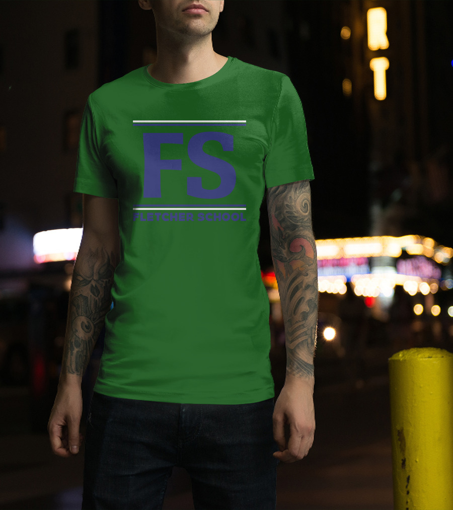 FS Fletcher School Green Background T-Shirt