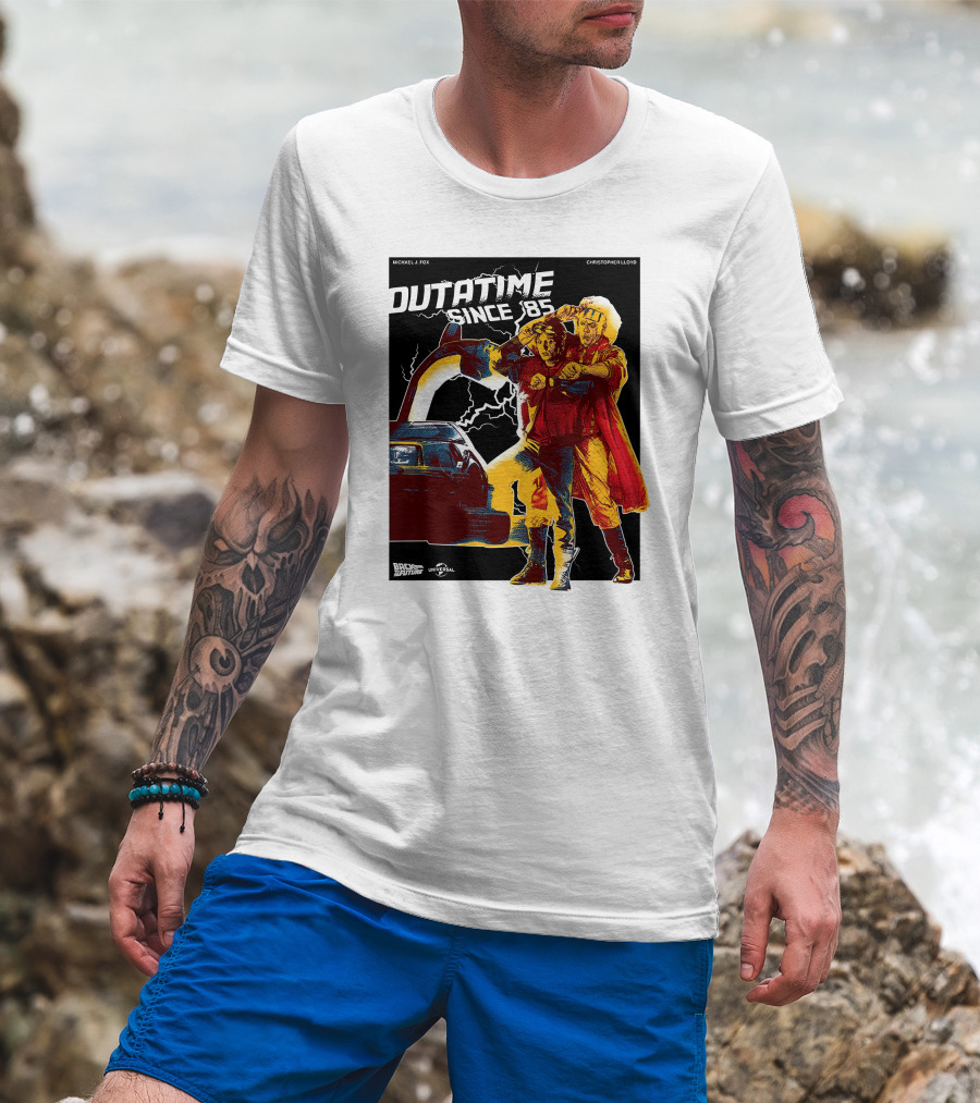 Dutatime Since '85 Back To The Future Michael J. Fox Christopher Lloyd Universal T-Shirt