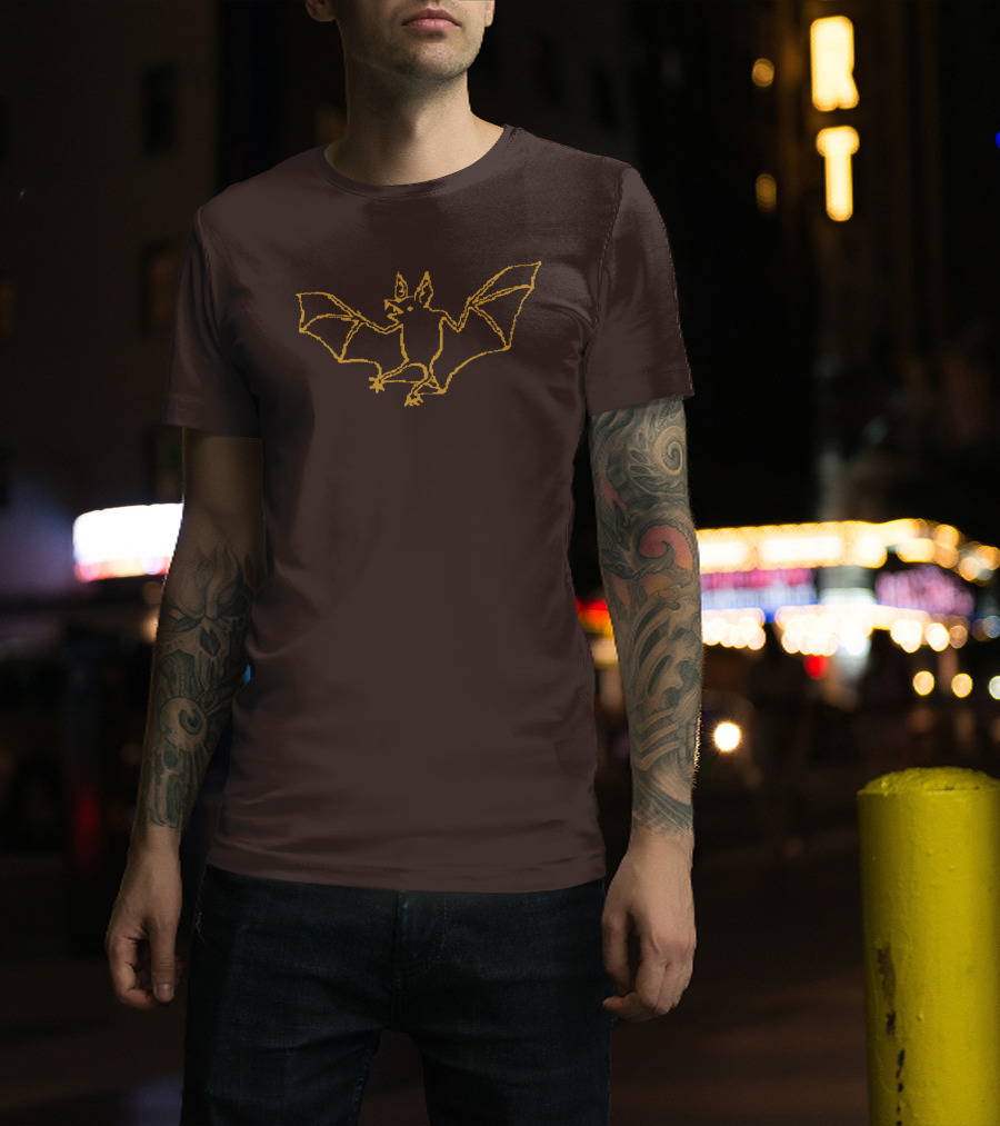 Cave Town Bat Sketch Knit T-Shirt