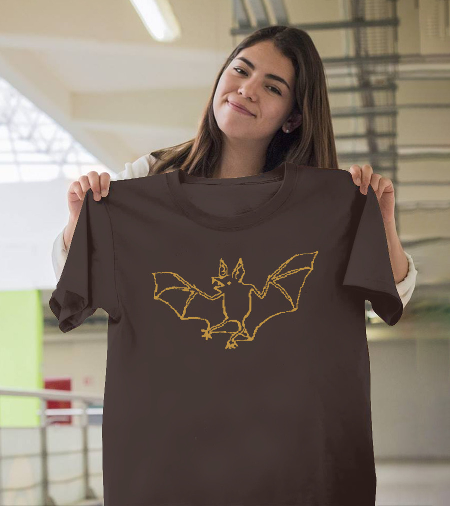 Cave Town Bat Sketch Knit T-Shirt