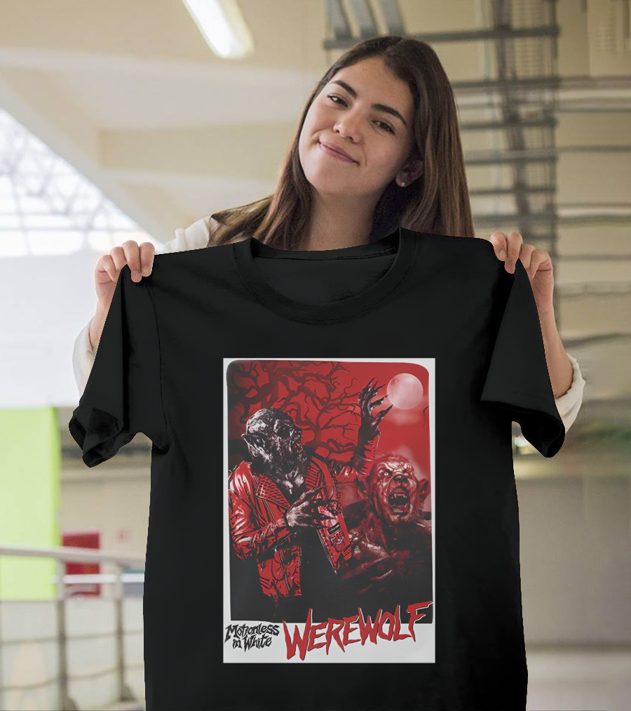 Motionless in White Werewolf Colortest Lurking in the Dark Red Moon Horror Scene T-Shirt