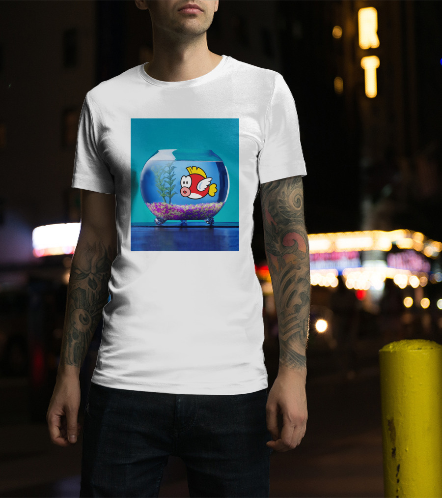 Nintendo Mario Cheep Cheep Fish Bowl T-Shirt