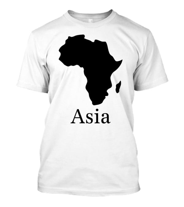 Asia Africa Map Optical Illusion T-Shirt