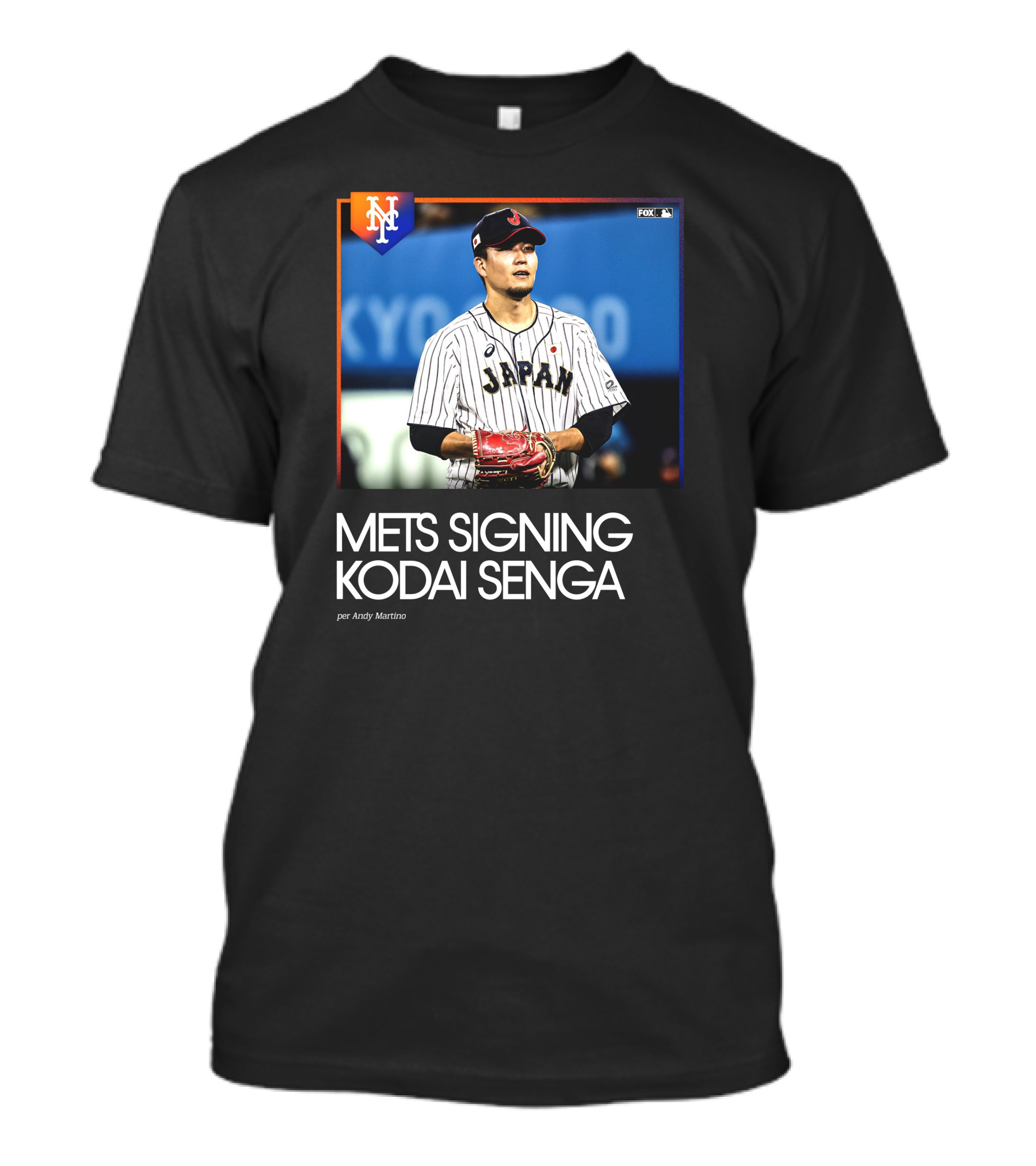 Mets Signing Kodai Senga Japan Baseball Fox MLB Andy Martino T-Shirt