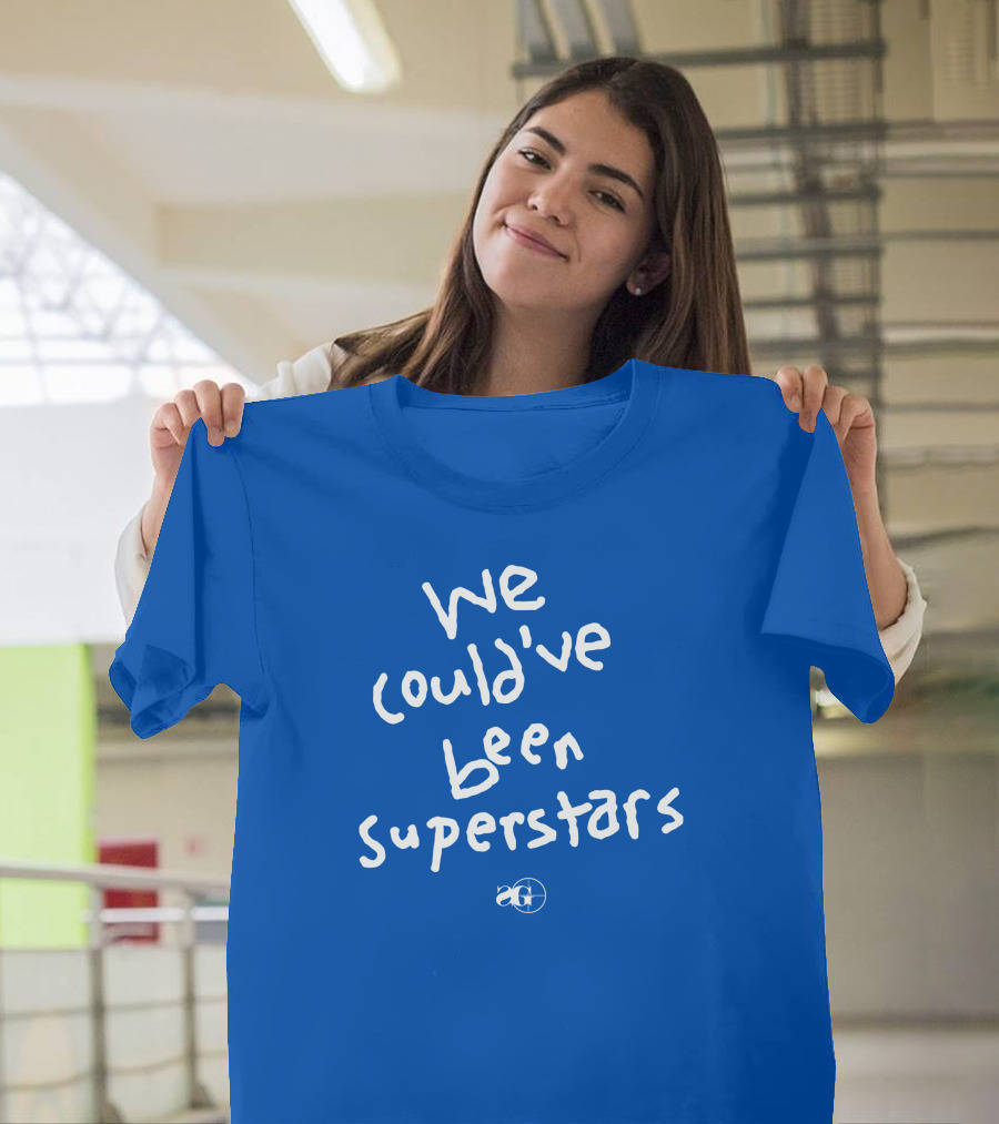 We Could've Been Superstars AG Blue Text T-Shirt
