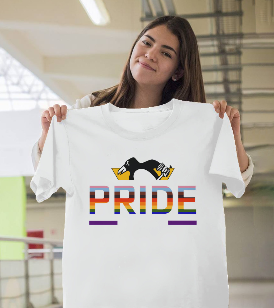 Pittsburgh Penguins Pride Game Rainbow T-Shirt