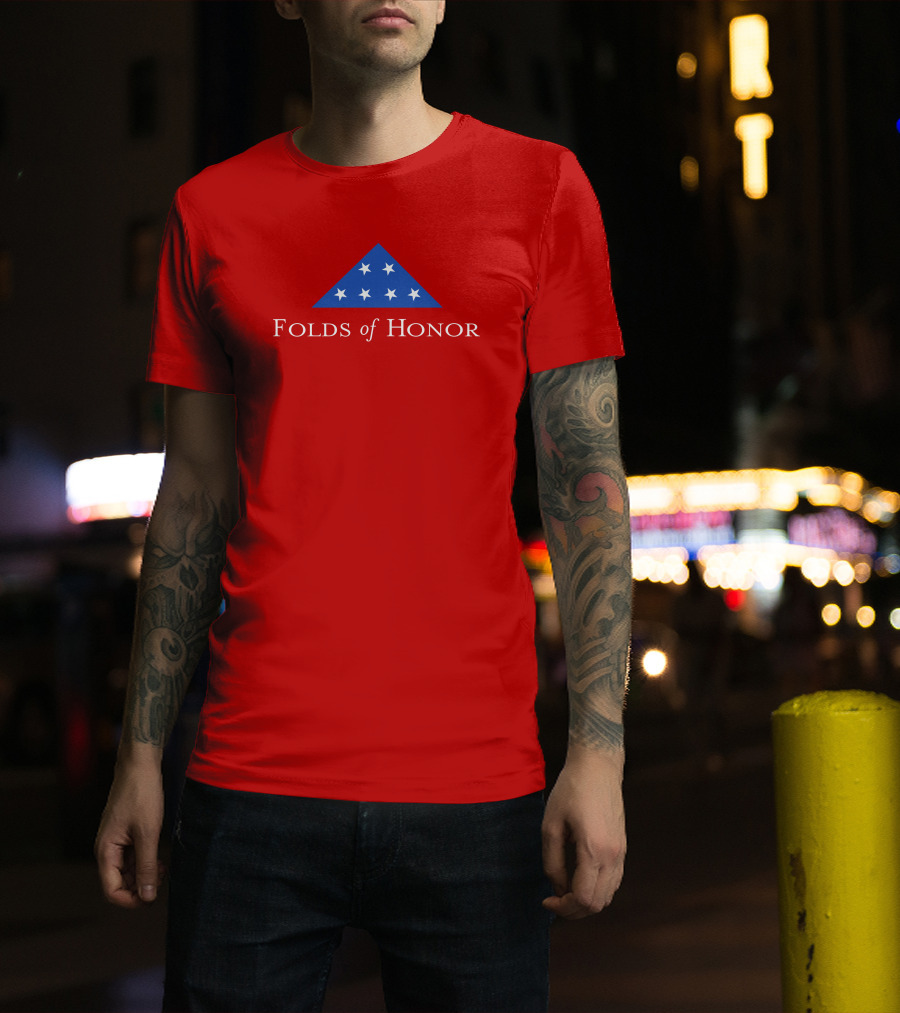 Dan Bongino Folds Of Honor Stars Triangle Blue T-Shirt