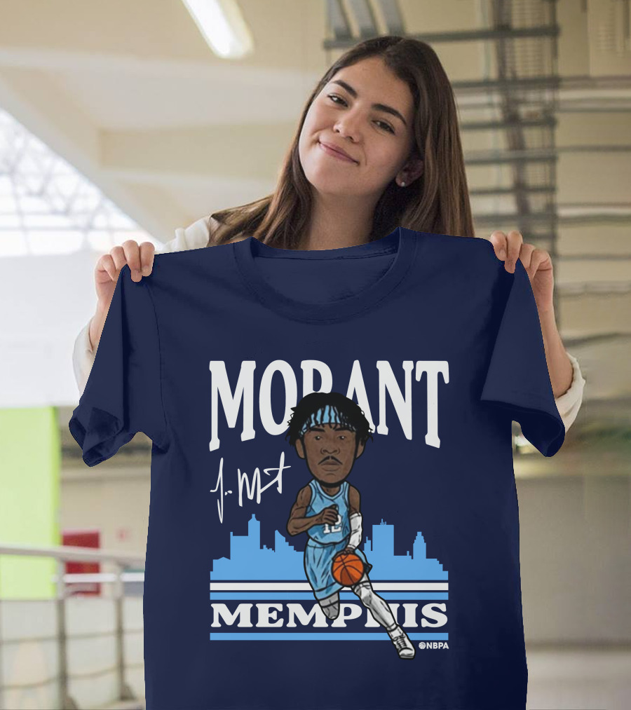 Morant Memphis Basketball Skyline NBPA T-Shirt
