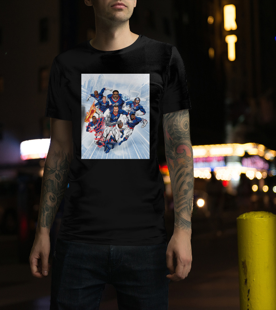 Buffalo Bills Super Hero Team Comic T-Shirt