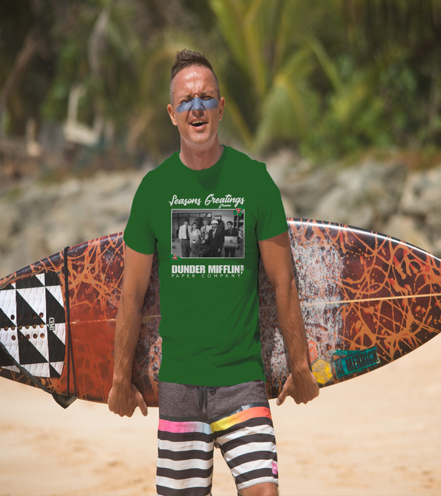 Seasons Greetings From Dunder Mifflin Paper Company Holiday Photo T-Shirt