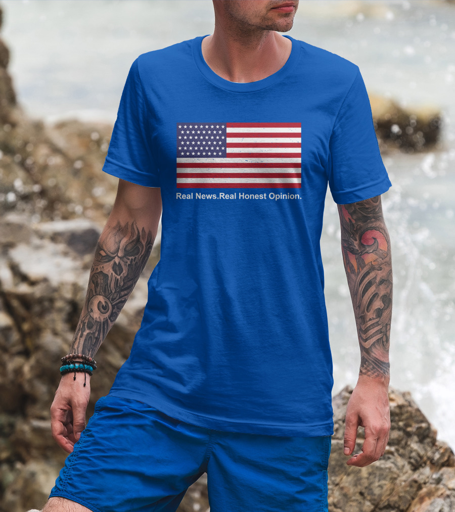 Real News Real Honest Opinion American Flag T-Shirt