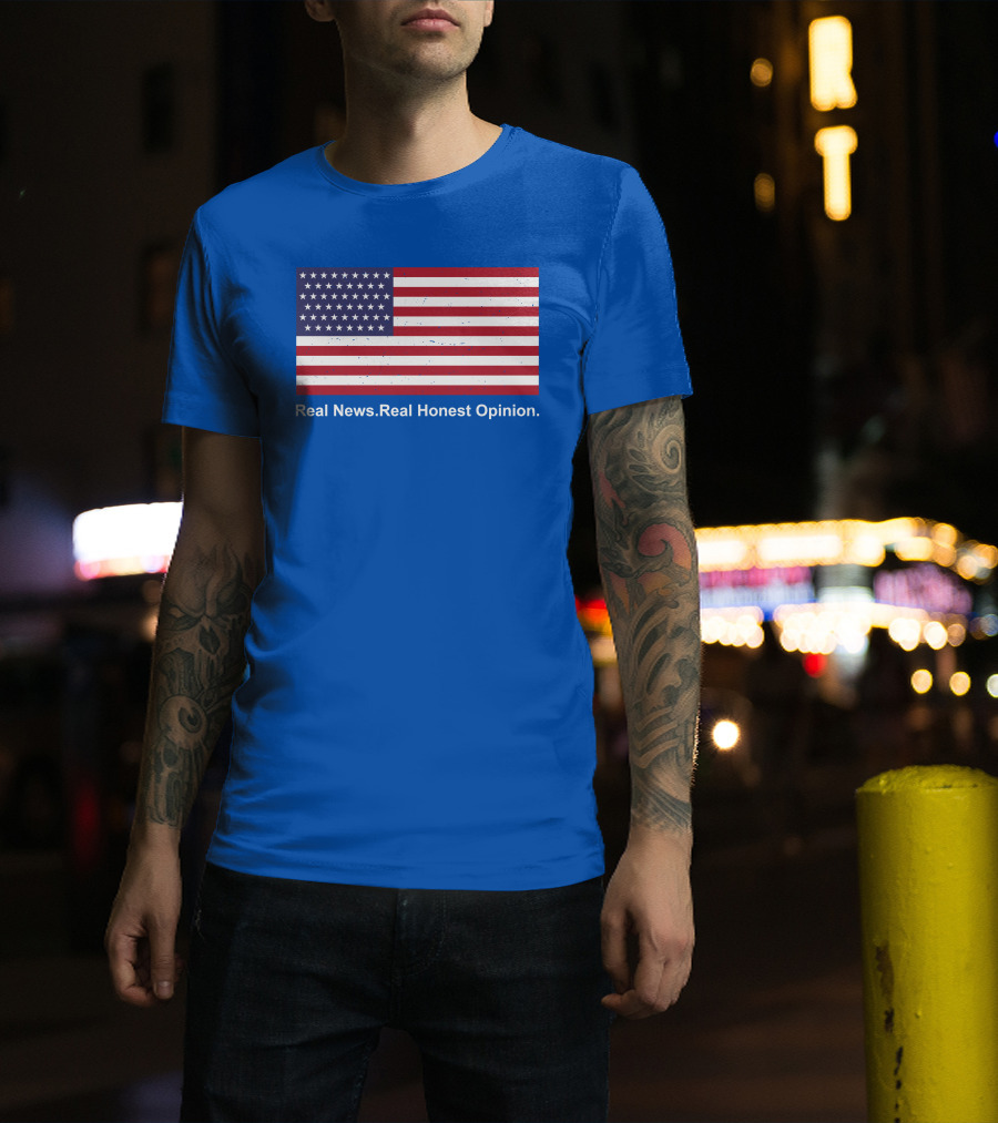 Real News Real Honest Opinion American Flag T-Shirt