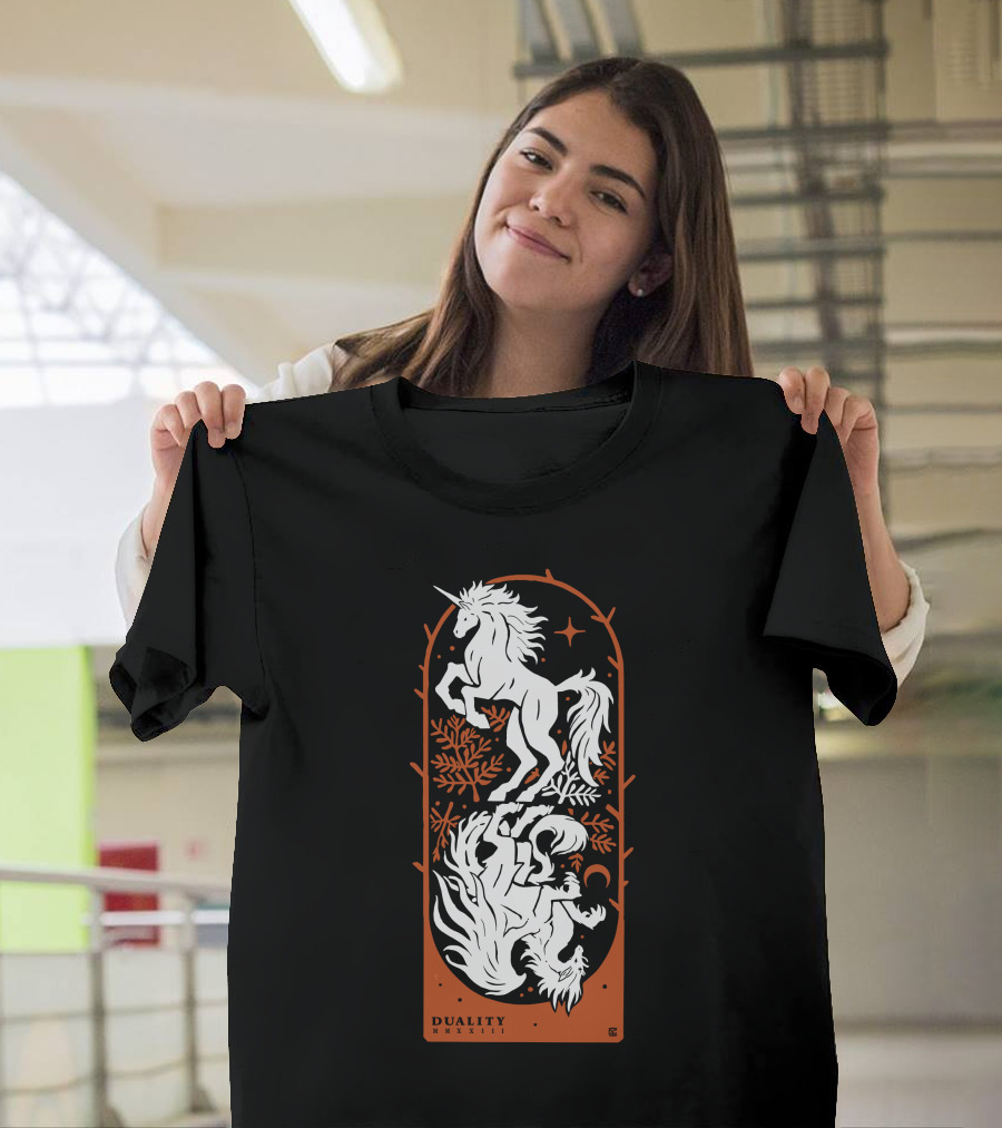 Duality Unicorn and Dragon Mystic T-Shirt