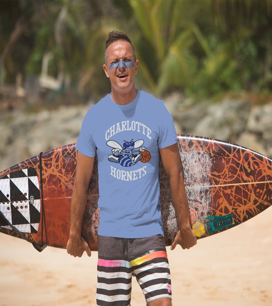 Charlotte Hornets Buzzing Basketball Mascot T-Shirt