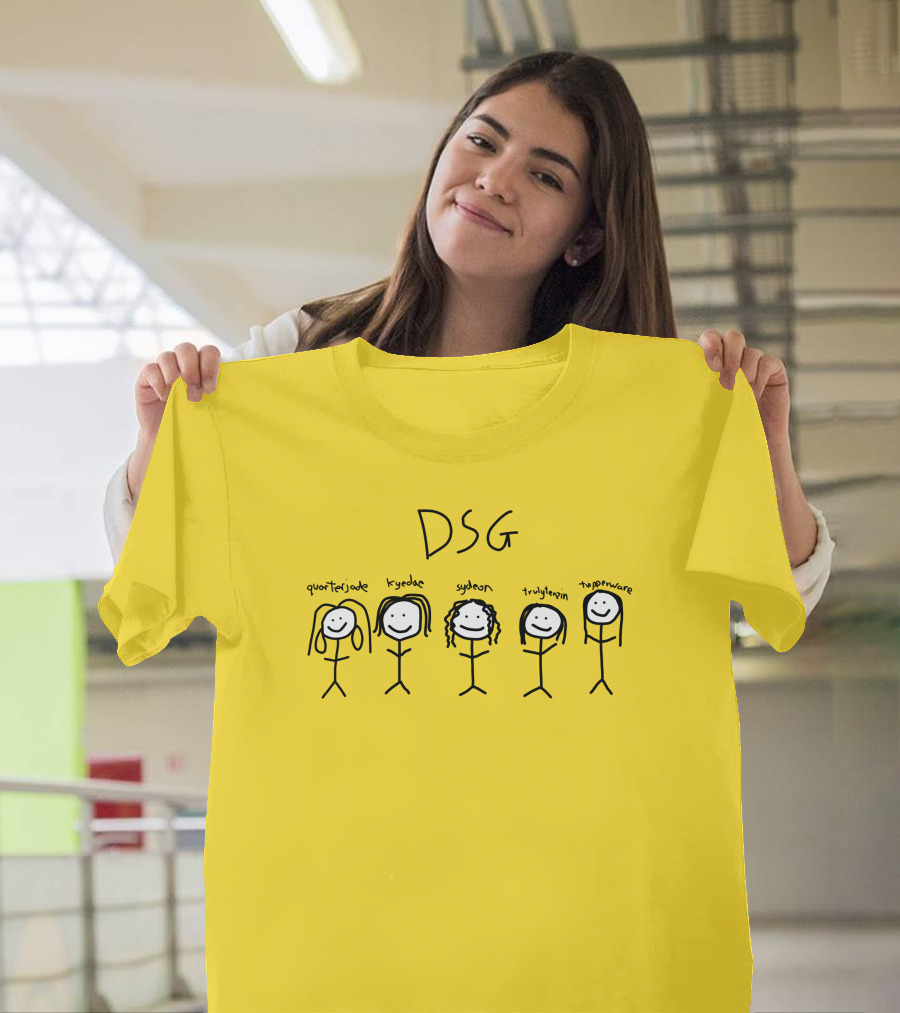 DSG Quarterjade Kyedae Sydeon Trulytenzin Tupperware Stick Figure Characters T-Shirt