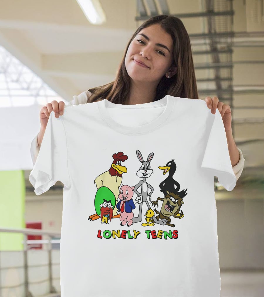 Lonely Teens Cartoon Group With Bugs Bunny And Friends T-Shirt