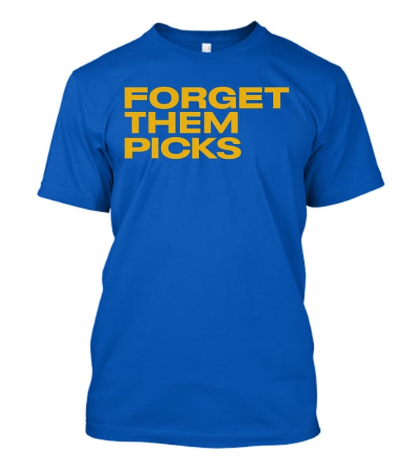 Forget Them Picks Bold Blue And Yellow T-Shirt
