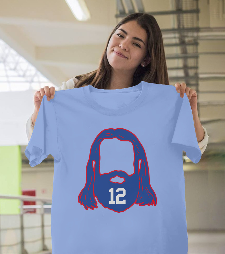 12 Blue Beard and Hair T-Shirt