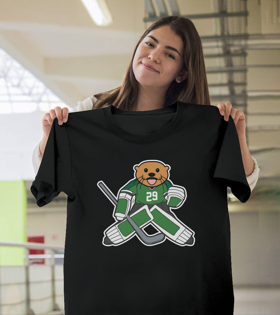Dallas Stars Jake Otter 29 Hockey Mascot Cartoon T-Shirt