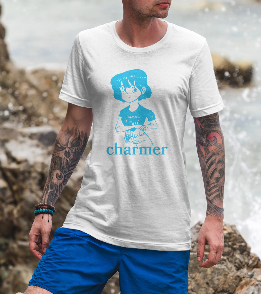 Charmer Merch Anime Girl Blue T-Shirt