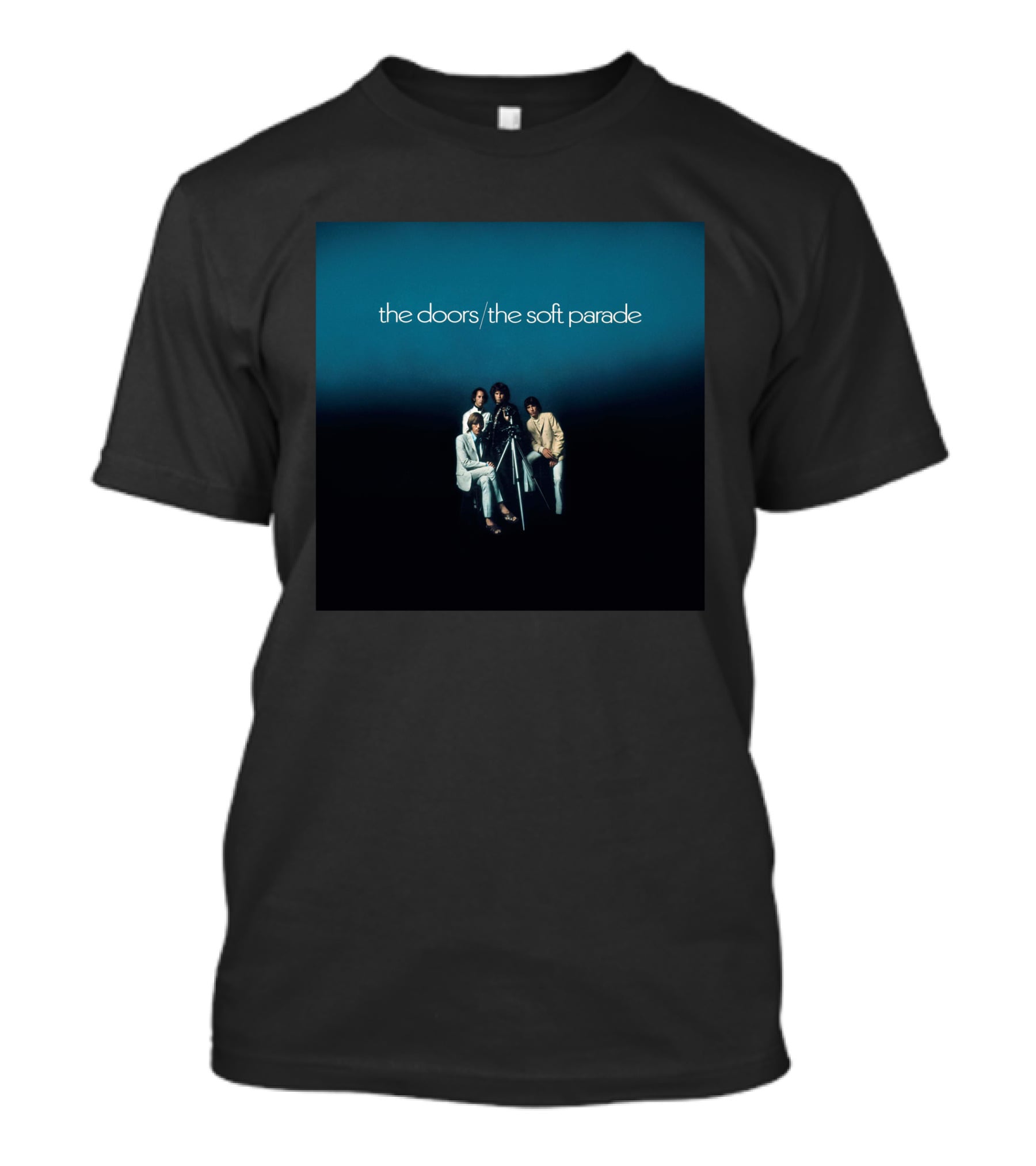 The Doors The Soft Parade Album Cover Blue Background Band Members T-Shirt