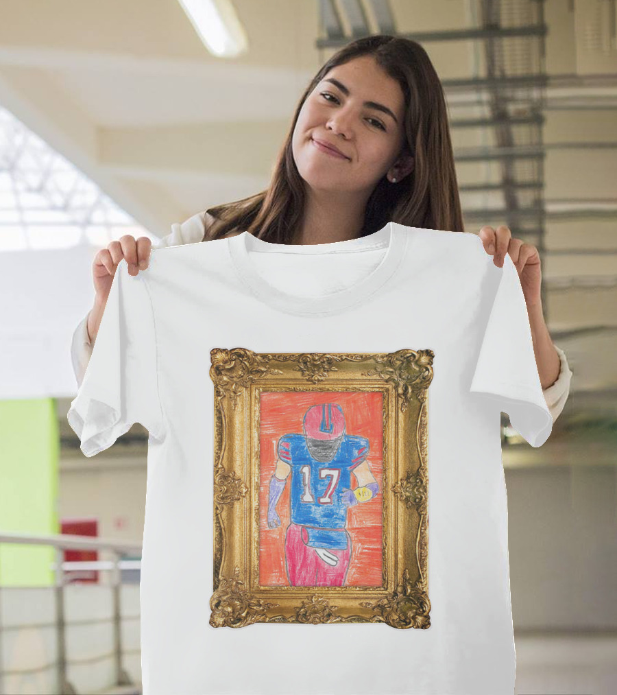 Grayson's Masterpiece 26 Store Football Art 17 in Ornate Gold Frame T-Shirt