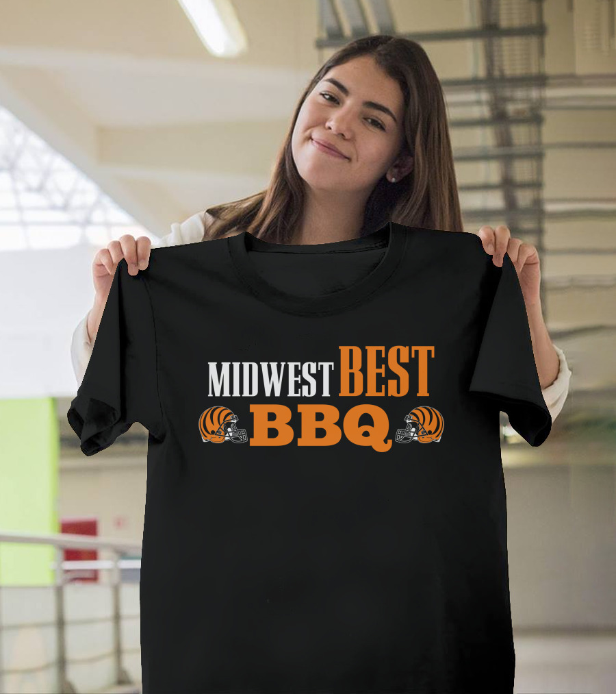 Midwest Best BBQ Bengals Football Helmets T-Shirt