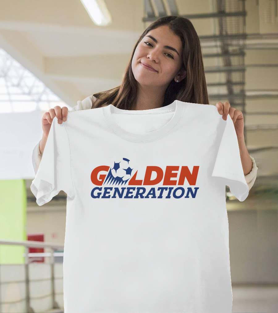 Golden Generation Soccer Ball Typography T-Shirt