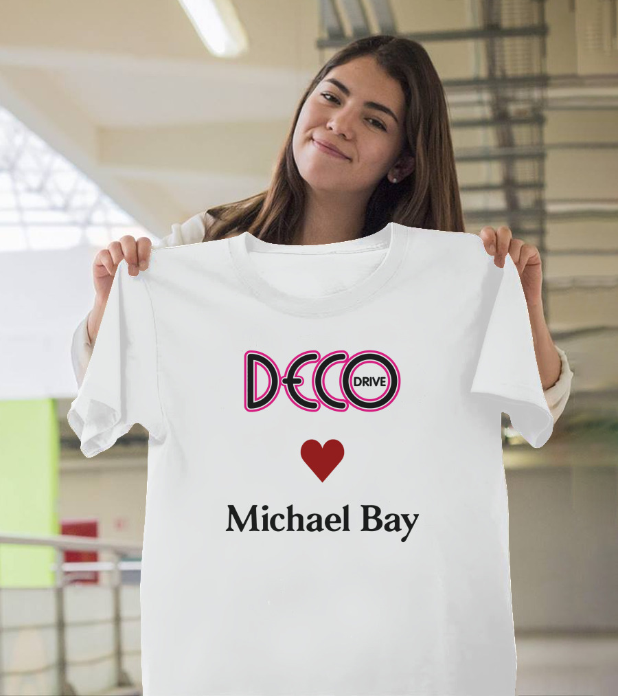 Deco Drive Love Michael Bay Text T-Shirt