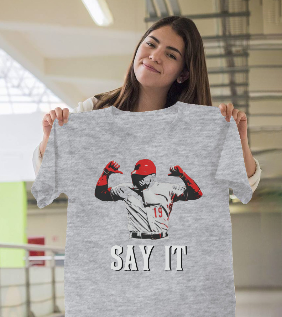 Say It Votto Still Bangs Baseball Tribute Iconic Player Number 19 T-Shirt