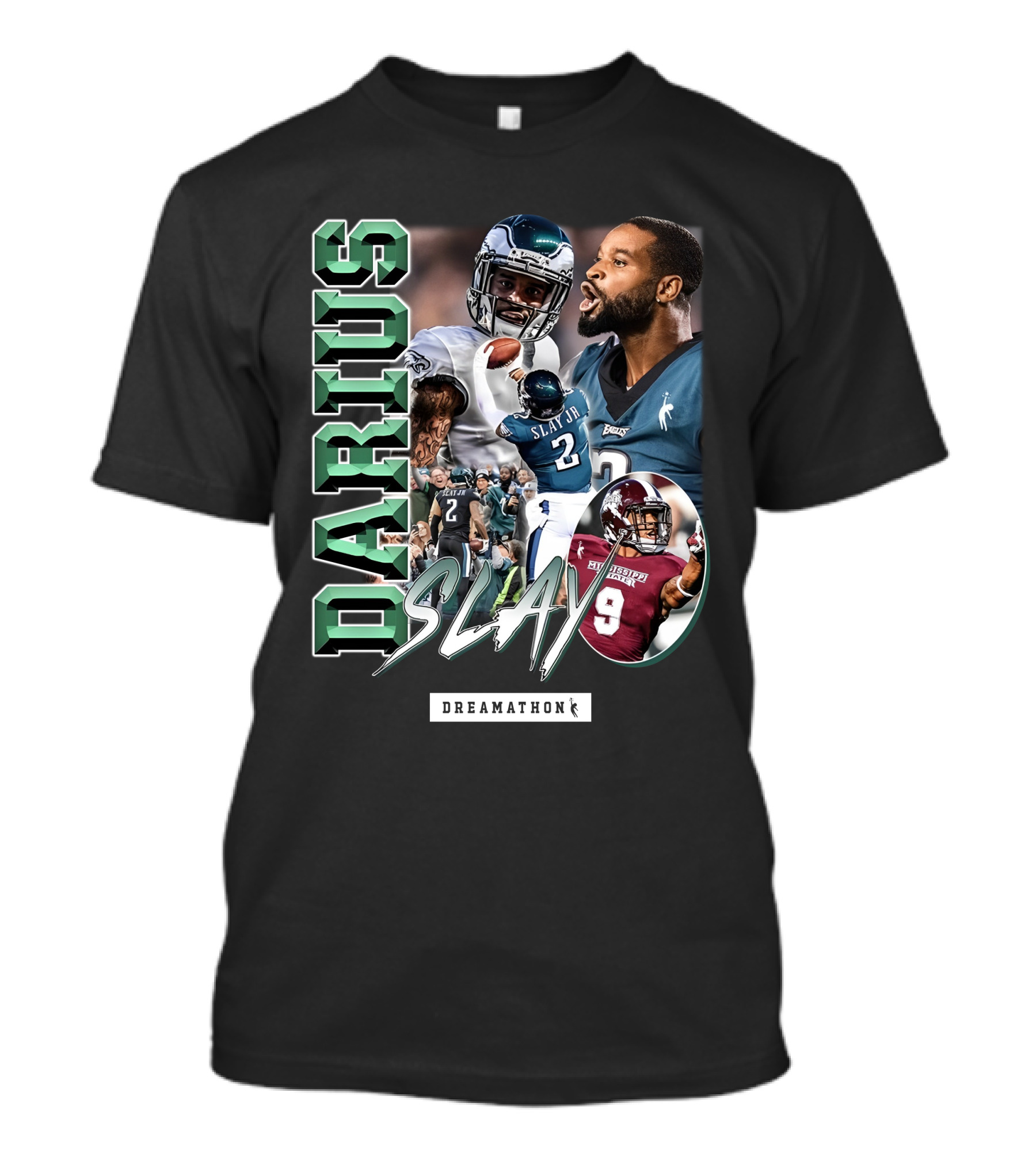 Darius Slay Dreamathon NFL Eagles Football Montage T-Shirt