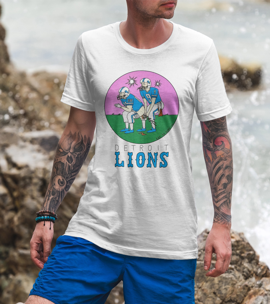 Eat To Survive Detroit Lions Football Comic Humorous T-Shirt