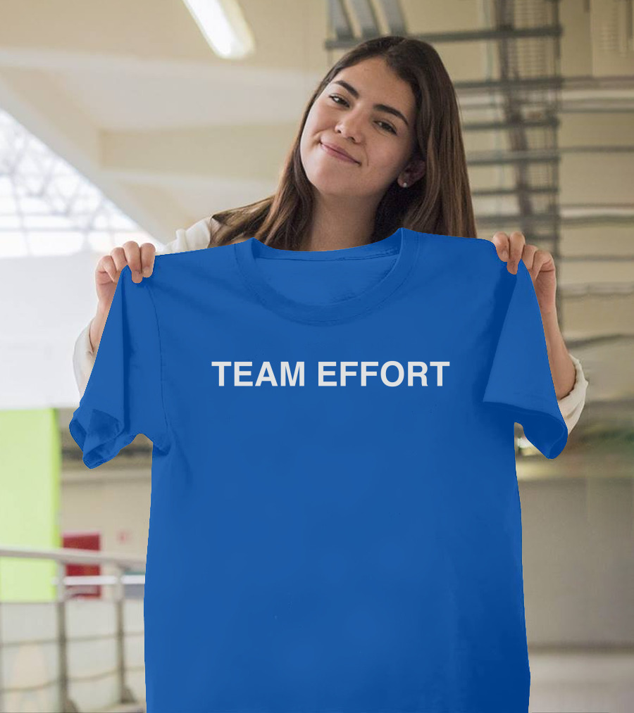 Brockhampton Team Effort Blue Text Collaboration T-Shirt
