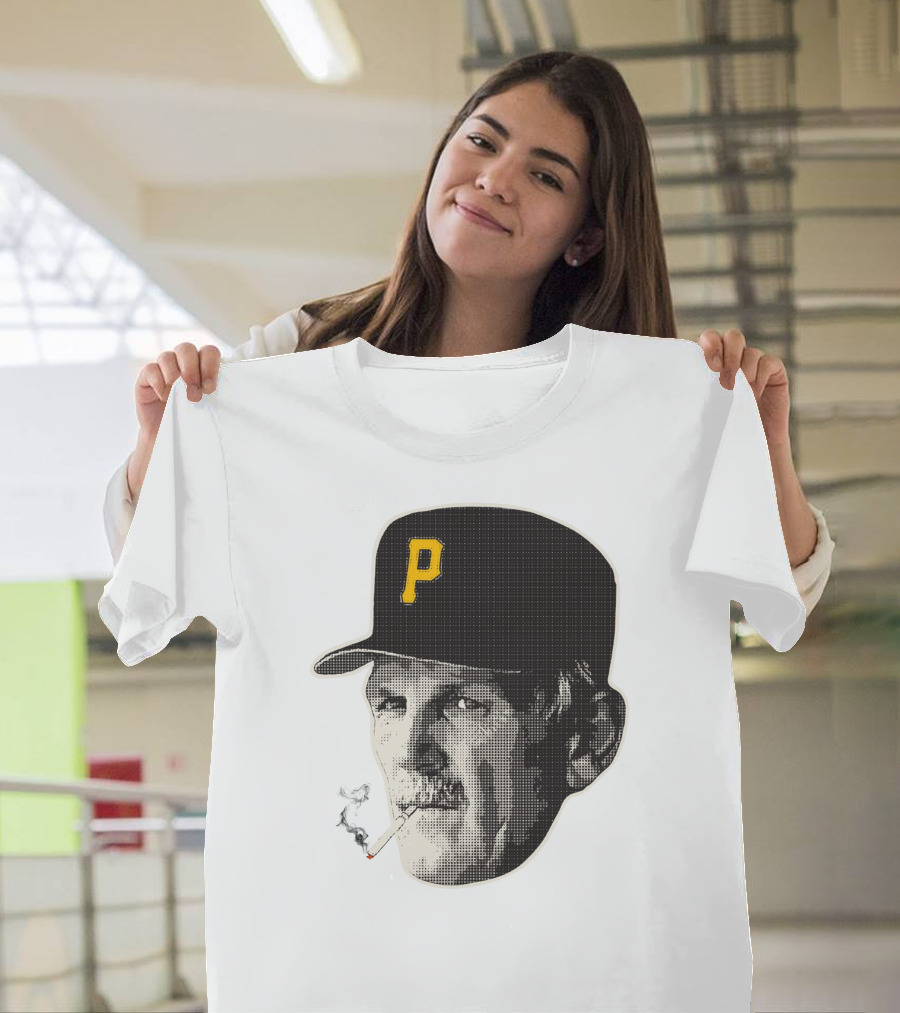 Jimmy Leyland Smoking Pittsburgh Baseball Hat with Cigarette T-Shirt