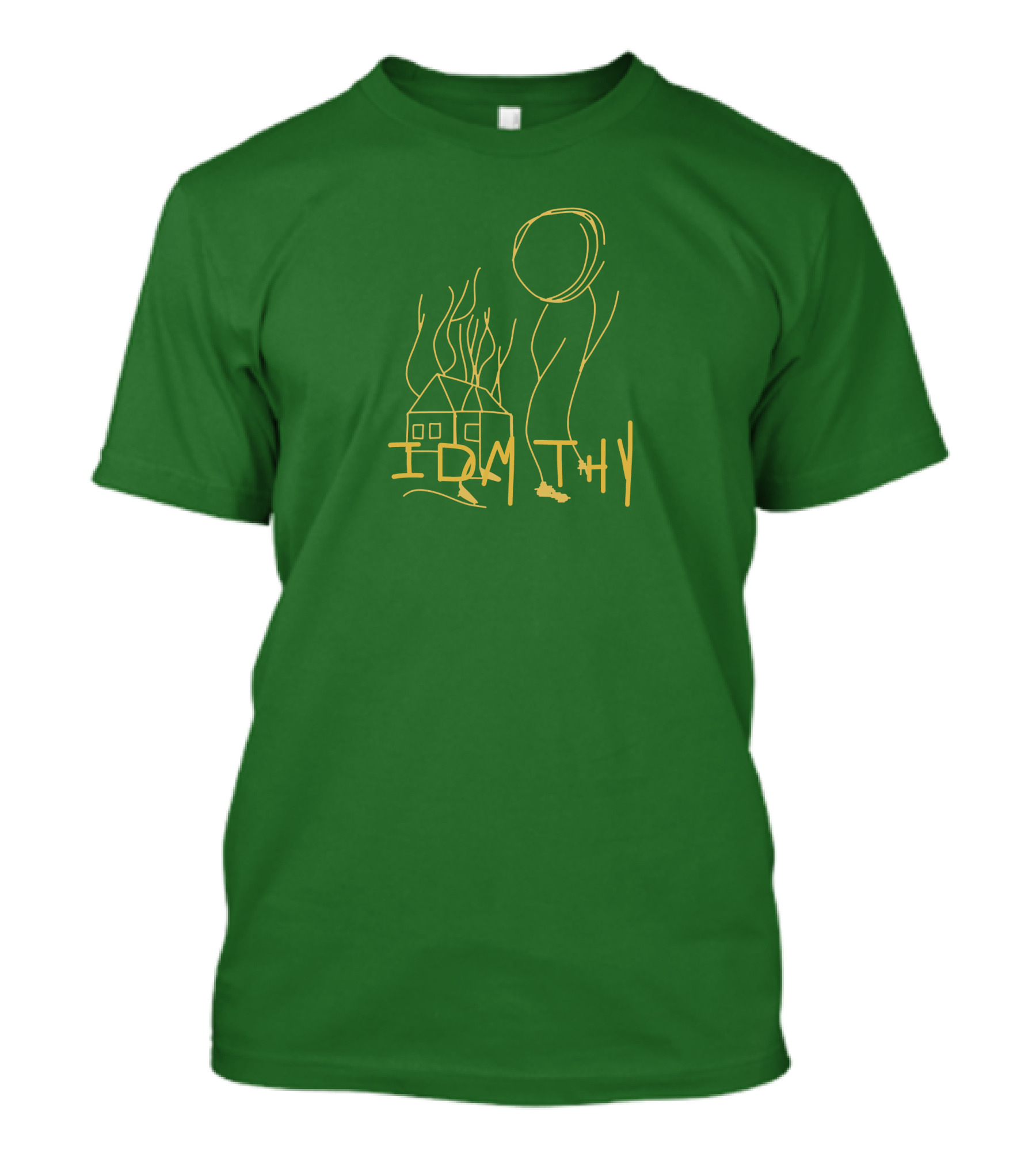 IDMTHY Out Now Drawing House Sun Scene T-Shirt