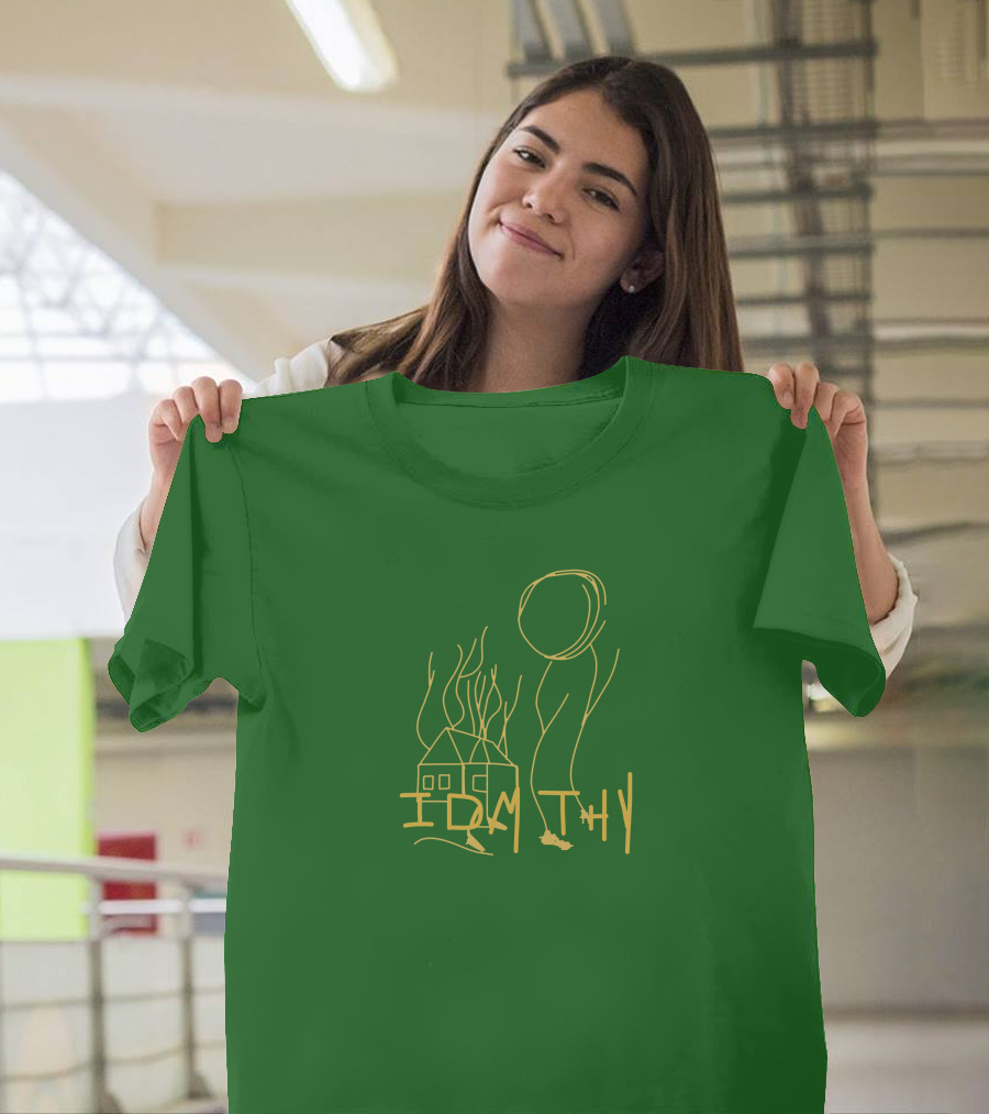 IDMTHY Out Now Drawing House Sun Scene T-Shirt