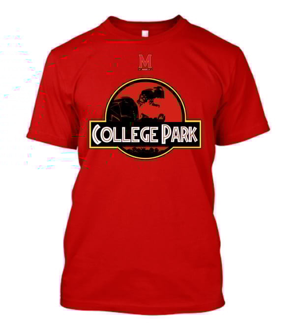 Maryland Terrapins Jurassic Park Inspired College Park T-Shirt