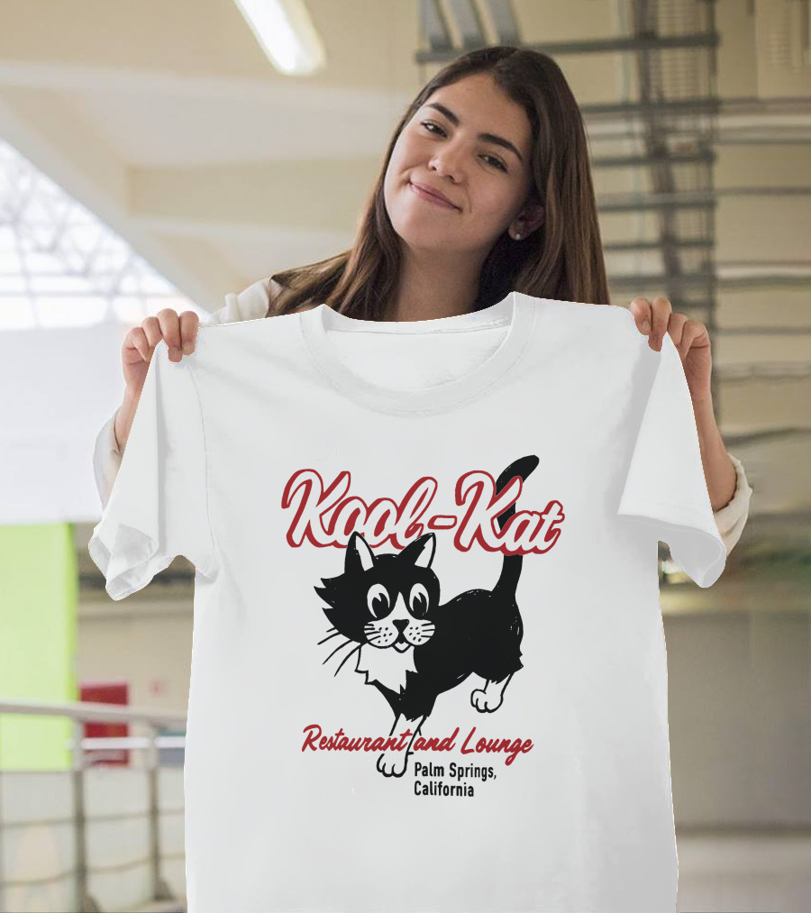 Kool-Kat Restaurant and Lounge Palm Springs California Playful Cat T-Shirt