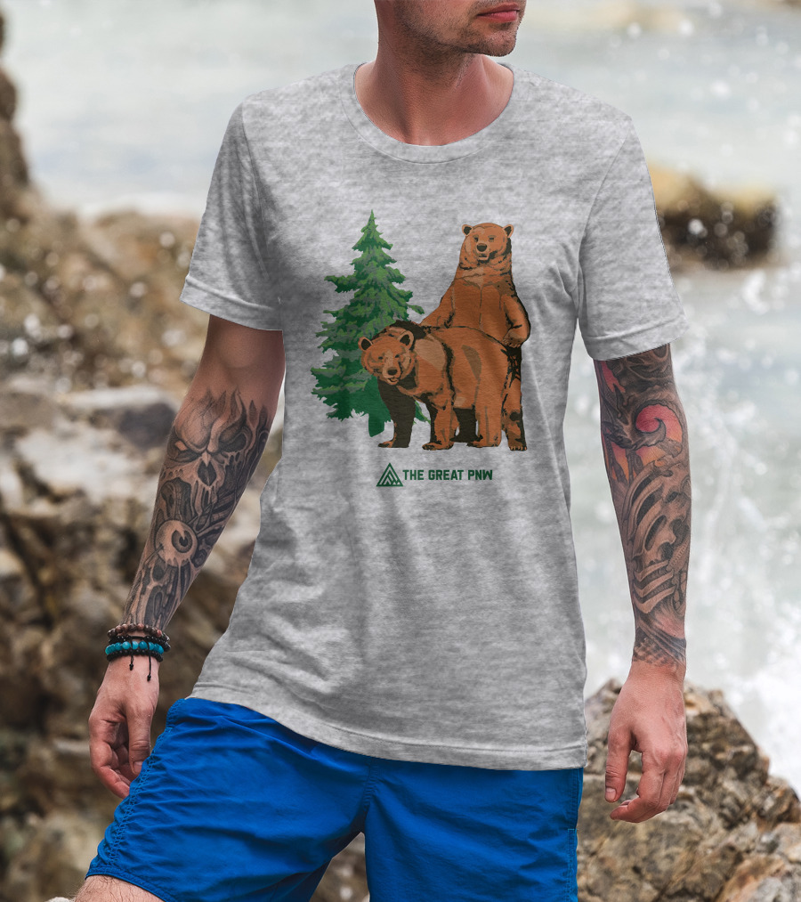 The Great PNW Bears And Pine Forest T-Shirt