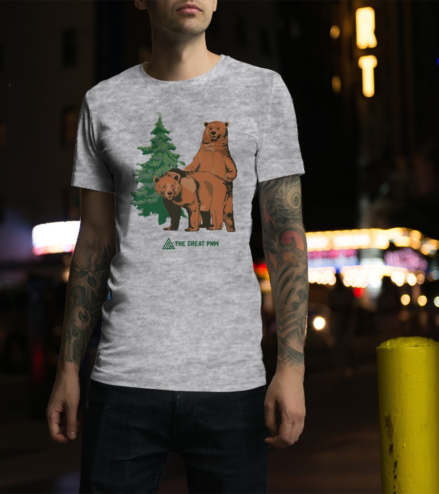 The Great PNW Bears And Pine Forest T-Shirt