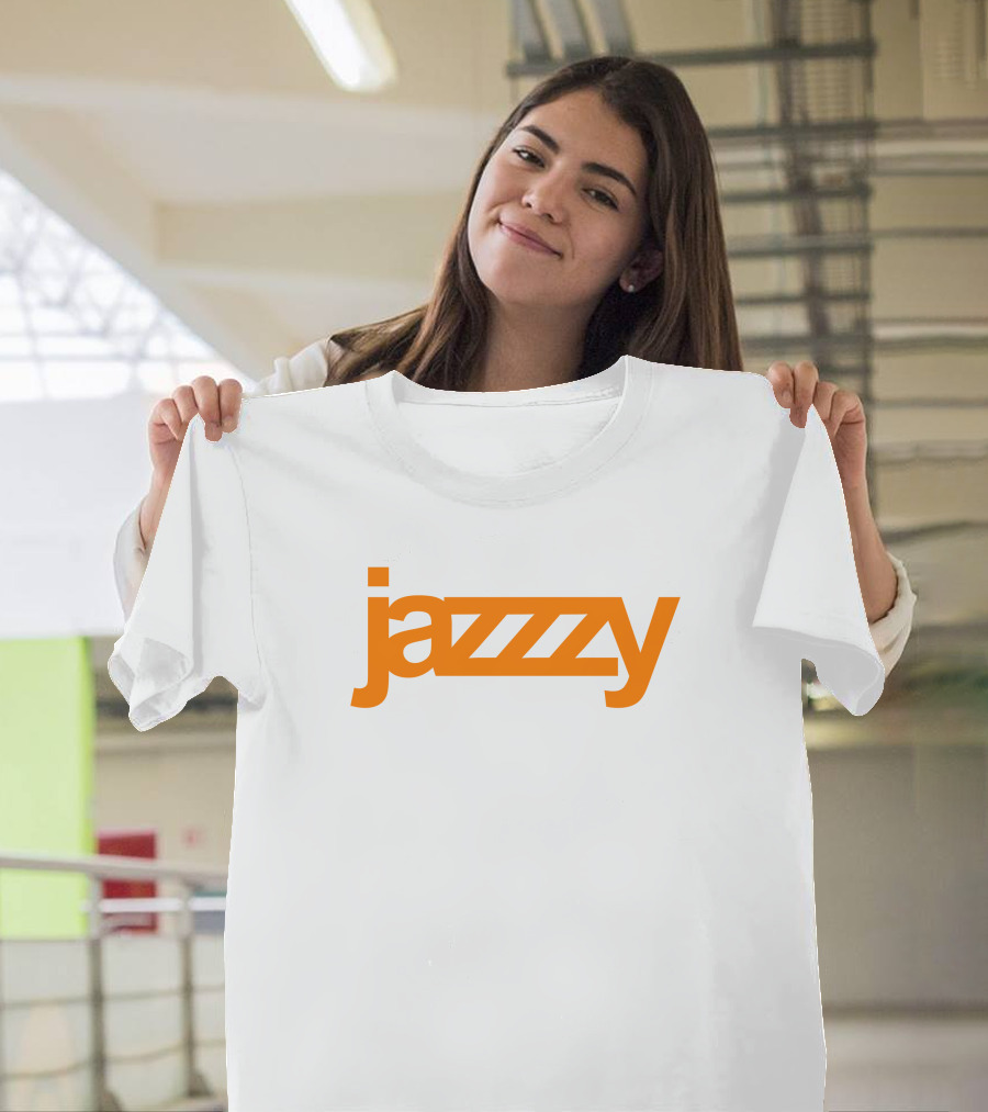 Tisakorean Jazzzy Bold Orange Text T-Shirt