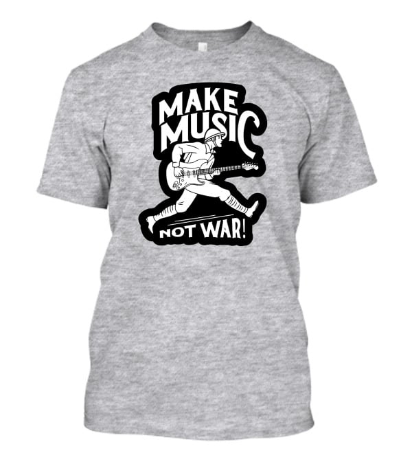 Make Music Not War Mattpinfield Vintage Soldier Guitar T-Shirt