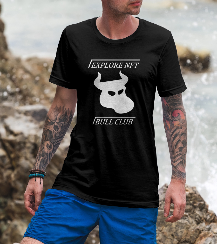 Explore NFT Bull Club Iconic Horned T-Shirt