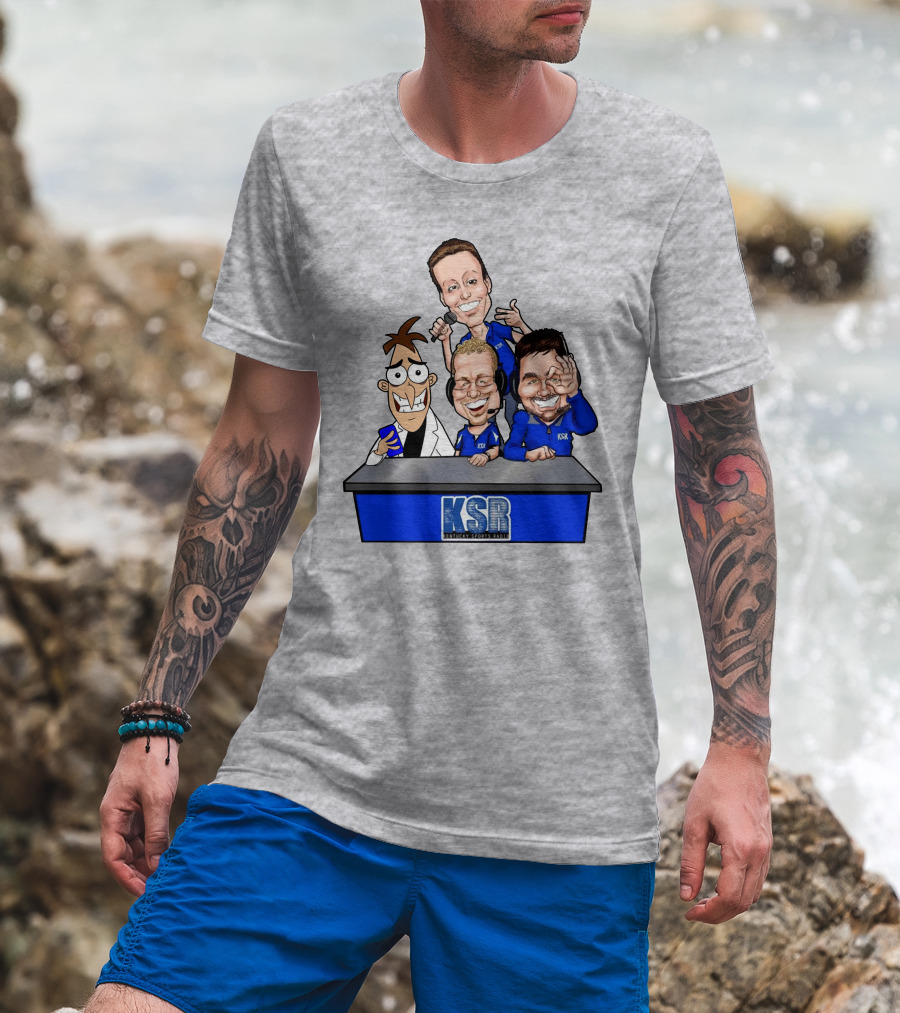 BigBlueAndrew Kentucky Sports Radio KSR Cartoon Panel T-Shirt